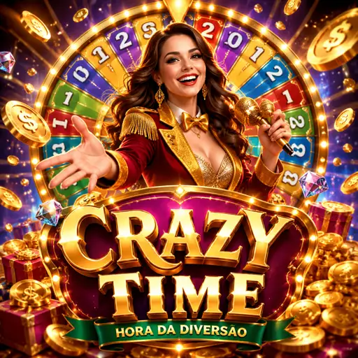 Game show de cassino ao vivo com apresentador e multiplicadores na tela